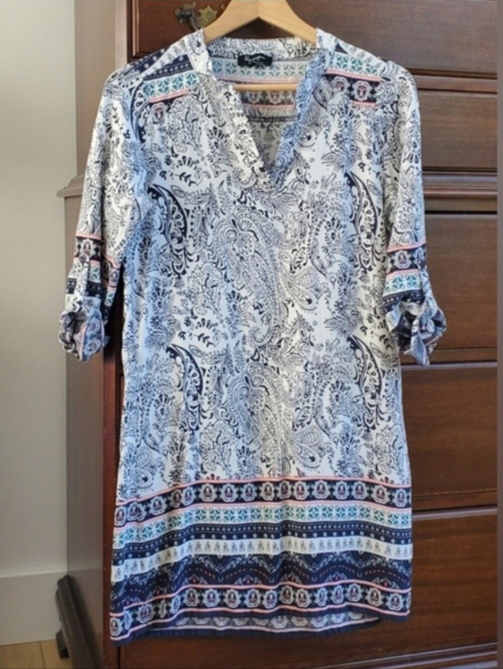 Lily Morgan Paisley Print Tunic Dress